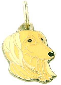 Saluki creme <br> (placa de identificação para cães, Gravado incluído)